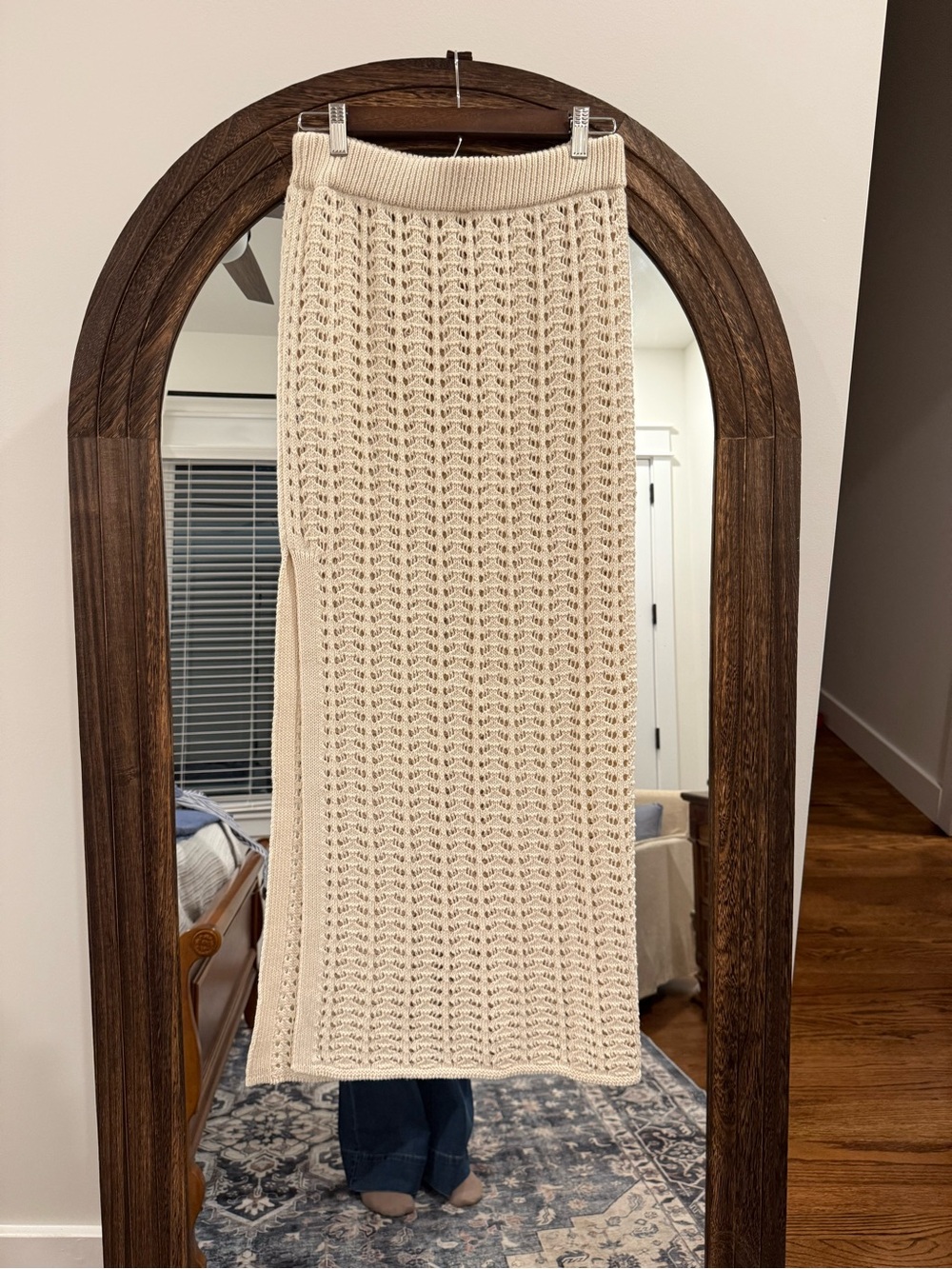Anthropologie Cream Crochet Maxi Skirt - Picture 1 of 4